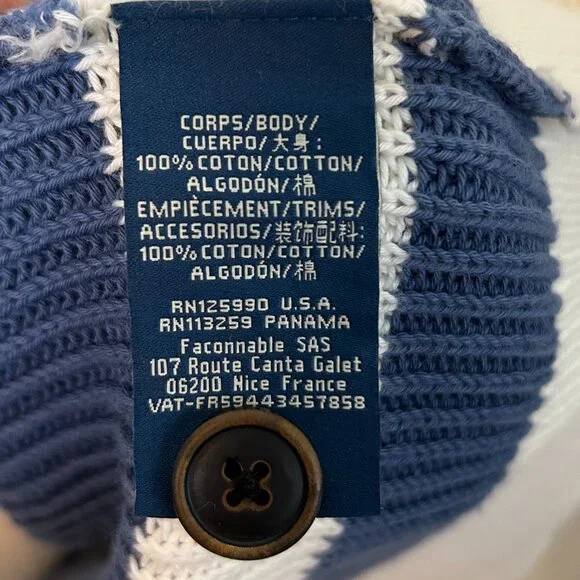 FACCONABLE Bold Stripe Shawl Collar Knit Sweater - Picture 3 of 5